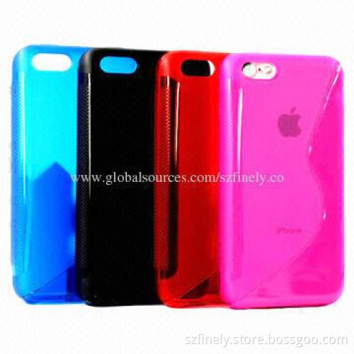 TPU Cases for iPhone 5C, S-shaped, Simple and Clear